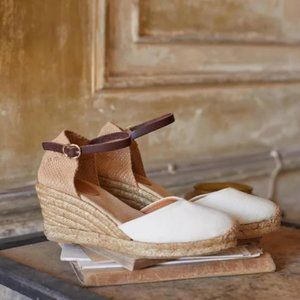 Sezane Mélanie Espadrilles Sandals- Ecru Canvas